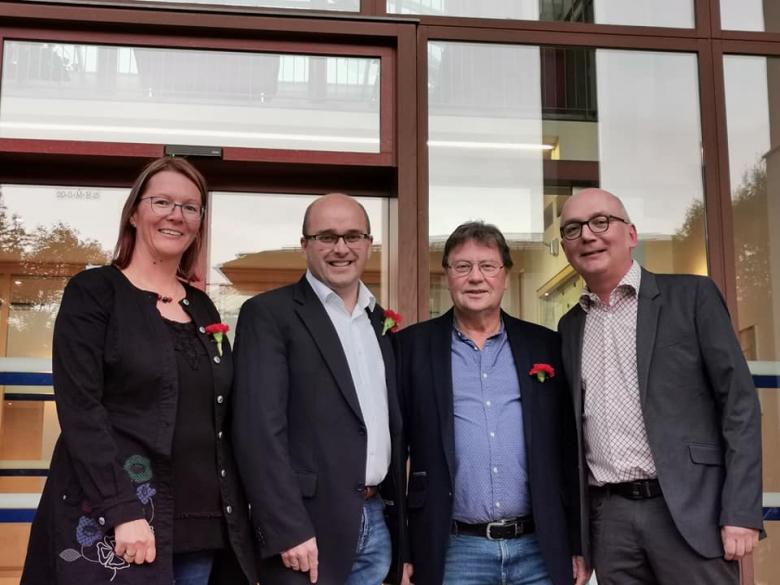 Staffelübergabe in der SPÖ-Seekirchen (v.r.n.l.): Franz Danko legt nach 17 Jahren sein Mandat zurück, Walter Artbauer arbeitet in bewährter Weise als Stadtrat, Florian Fleissner wurde Fraktionsführer und Eva Spießberger zieht neu in die Gemeindevertretung